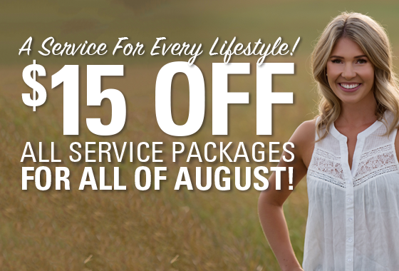 $15 Off All Service Packages 2019